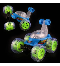 Macchina acrobatica telecomandata stunt car - con luci led ed effetti sonori - max 20 km/h - ruota a 360 gradi fino a 20mt