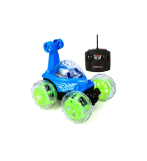 Macchina acrobatica telecomandata stunt car - con luci led ed effetti sonori - max 20 km/h - ruota a 360 gradi fino a 20mt