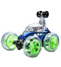 Macchina acrobatica telecomandata stunt car - con luci led ed effetti sonori - max 20 km/h - ruota a 360 gradi fino a 20mt