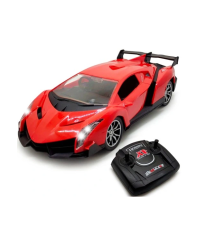 Auto sportiva da corsa telecomandata rossa con fari,apertura verticale sportelli,max 10 km/h,range fino a 20mt macchina Lambo