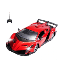 Auto sportiva da corsa telecomandata rossa con fari,apertura verticale sportelli,max 10 km/h,range fino a 20mt macchina Lambo