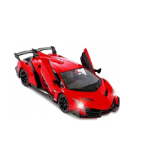Auto sportiva da corsa telecomandata rossa con fari,apertura verticale sportelli,max 10 km/h,range fino a 20mt macchina Lambo