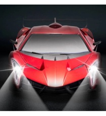 Auto sportiva da corsa telecomandata rossa con fari,apertura verticale sportelli,max 10 km/h,range fino a 20mt macchina Lambo