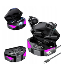 Auricolari gaming X15 black Earbuds da gioco con display led Earphone Bluetooth V5.0 WI-FI cuffie TWS a bassa latenza CVC8.0 Auricolari gaming X15 black Earbuds da gioco con display led Earphone Bluetooth V5.0 WI-FI cuffie TWS a bassa latenza CVC8.0