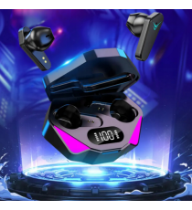 Auricolari gaming X15 black Earbuds da gioco con display led Earphone Bluetooth V5.0 WI-FI cuffie TWS a bassa latenza CVC8.0 Auricolari gaming X15 black Earbuds da gioco con display led Earphone Bluetooth V5.0 WI-FI cuffie TWS a bassa latenza CVC8.0