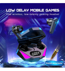 Auricolari gaming X15 black Earbuds da gioco con display led Earphone Bluetooth V5.0 WI-FI cuffie TWS a bassa latenza CVC8.0 Auricolari gaming X15 black Earbuds da gioco con display led Earphone Bluetooth V5.0 WI-FI cuffie TWS a bassa latenza CVC8.0