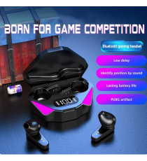 Auricolari gaming X15 black Earbuds da gioco con display led Earphone Bluetooth V5.0 WI-FI cuffie TWS a bassa latenza CVC8.0 Auricolari gaming X15 black Earbuds da gioco con display led Earphone Bluetooth V5.0 WI-FI cuffie TWS a bassa latenza CVC8.0