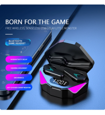 Auricolari gaming X15 black Earbuds da gioco con display led Earphone Bluetooth V5.0 WI-FI cuffie TWS a bassa latenza CVC8.0 Auricolari gaming X15 black Earbuds da gioco con display led Earphone Bluetooth V5.0 WI-FI cuffie TWS a bassa latenza CVC8.0
