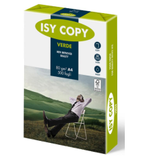 Carta fotocopie A4 Isy Copy Verde 80gr - bianca - 500ff - in risma - bianco elevato - Certificata FSC,ECF,ECOLABEL,ISO9706 Carta fotocopie A4 Isy Copy Verde 80gr - bianca - 500ff - in risma - bianco elevato - Certificata FSC,ECF,ECOLABEL,ISO9706