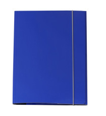 Cartellina con elastico - cartone plastificato - 3 lembi - 25x34 cm - blu - Queen - Starline