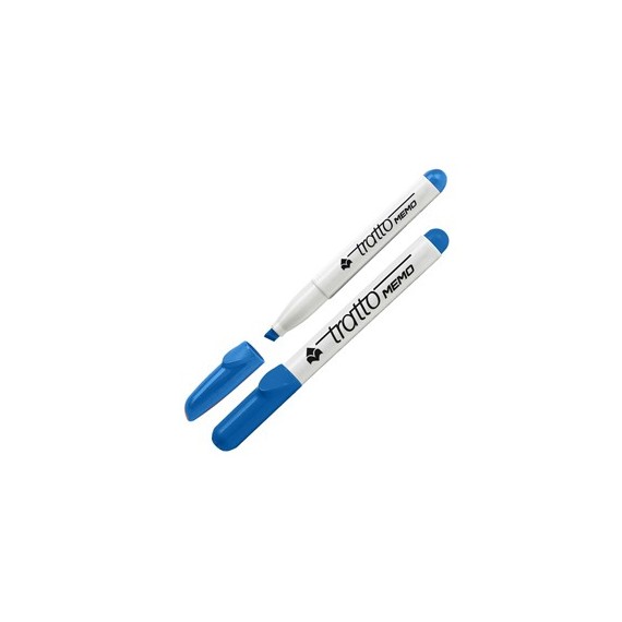 tratto pennarello a secco tratto memo per lavagne cancellabili - blu - punta a scalpello - tratto 6,5mm - tratto, blu