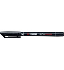 Pennarello OHPen universal permanente 843 - punta media 1 mm - nero - Stabilo Pennarello OHPen universal permanente 843 - punta media 1 mm - nero - Stabilo