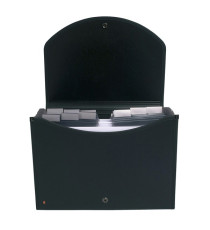 Classificatore Exacase - 13 tasche - PPL - 33x26 cm - nero - Exacompta Classificatore Exacase - 13 tasche - PPL - 33x26 cm - nero - Exacompta