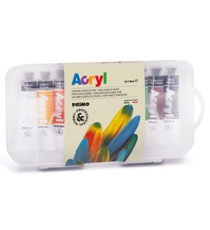 Colori a olio e acrilici - 18ml - colori assortiti - Primo - astuccio 10 colori