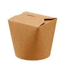 Contenitori rotondi da asporto - 9,8 x 8,5 x 9,2 cm - carta kraft/PE - avana - Leone - conf. 50 pezzi Contenitori rotondi da asporto - 9,8 x 8,5 x 9,2 cm - carta kraft/PE - avana - Leone - conf. 50 pezzi
