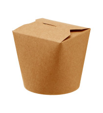 Contenitori rotondi da asporto - 9,8 x 8,5 x 9,2 cm - carta kraft/PE - avana - Leone - conf. 50 pezzi Contenitori rotondi da asporto - 9,8 x 8,5 x 9,2 cm - carta kraft/PE - avana - Leone - conf. 50 pezzi