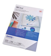 Copertine Hi-Clear - A4 - 150 micron - neutro trasparente - GBC - scatola 100 pezzi Copertine Hi-Clear - A4 - 150 micron - neutro trasparente - GBC - scatola 100 pezzi