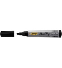 Marcatori permanente Marking a base d'alcool - punta tonda 1,70mm - nero - Bic - conf. 12 pezzi Marcatori permanente Marking a base d'alcool - punta tonda 1,70mm - nero - Bic - conf. 12 pezzi