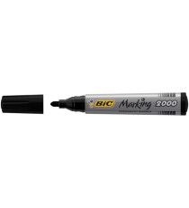 Marcatore permanente Marking 2000 - punta tonda 1,70mm - nero - Bic - conf. 12 pezzi