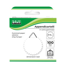 Appendicartelli adesivi - 3,5 cm - carta gommata - bianco - Lebez - conf. 100 pezzi Appendicartelli adesivi - 3,5 cm - carta gommata - bianco - Lebez - conf. 100 pezzi