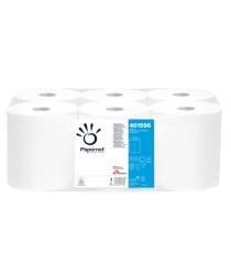 Asciugamani in rotolo Centrefeed - Maxi - 2 veli - 18 gr - 19,7 cm x 137 mt - diametro 19,3 cm - bianco - Papernet Asciugamani in rotolo Centrefeed - Maxi - 2 veli - 18 gr - 19,7 cm x 137 mt - diametro 19,3 cm - bianco - Papernet