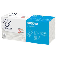 Asciugamani piegati a C - 33 x 23 cm - goffratura a onda+ - 19,5 gr - bianco - Papernet - conf. 144 pezzi Asciugamani piegati a C - 33 x 23 cm - goffratura a onda+ - 19,5 gr - bianco - Papernet - conf. 144 pezzi