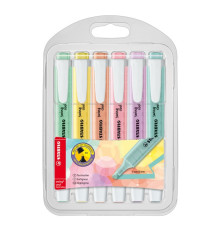 Astuccio evidenziatore Swing Cool Pastel - punta a scalpello - tratto 1 - 4 mm - colori assortiti - Stabilo - astuccio 6 Astuccio evidenziatore Swing Cool Pastel - punta a scalpello - tratto 1 - 4 mm - colori assortiti - Stabilo - astuccio 6