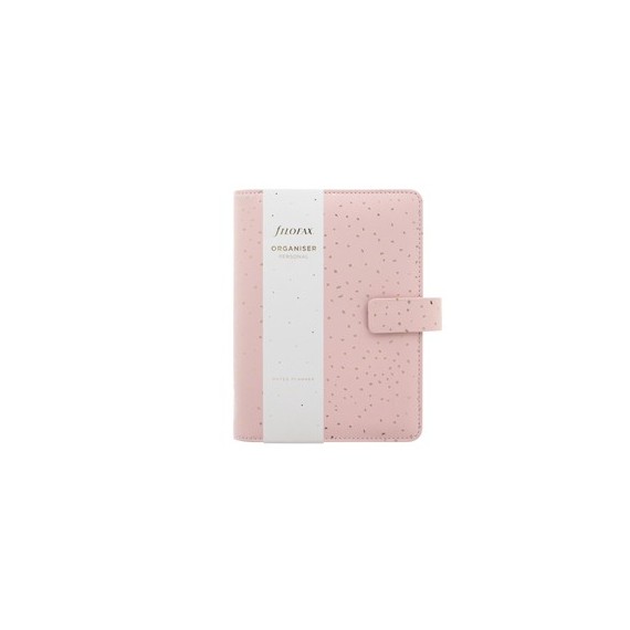 Organiser Confetti - f.to Personal - 187 x 153 x 40 mm - con cinturino - rosa - Filofax