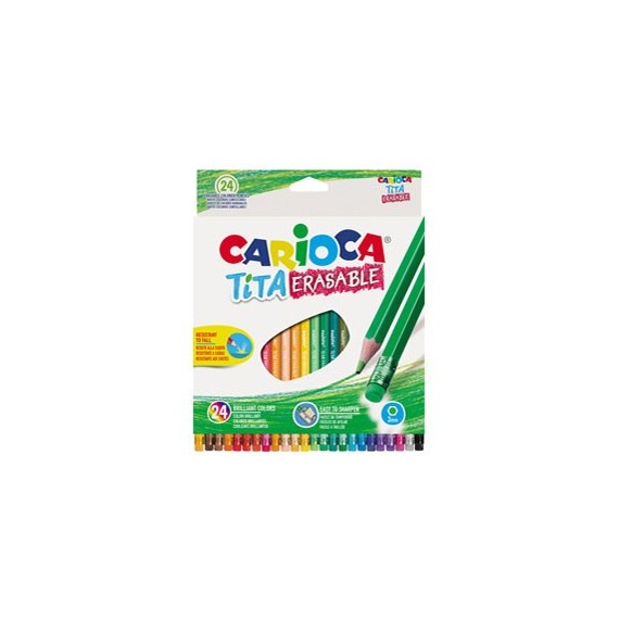 Pastelli Tita cancellabile - Carioca - astuccio 24 pezzi