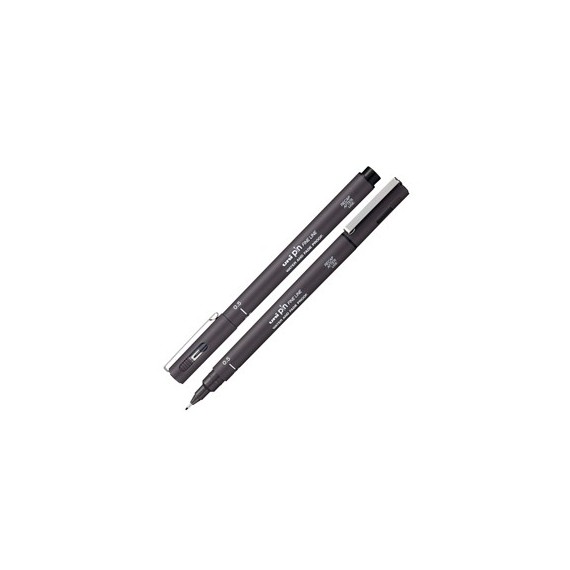Pin fineliner - punta 0.5 mm - grigio scuro - Uni Mitsubishi