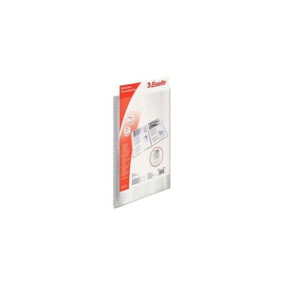 Portalistini personalizzabile - 22x30 cm - 40 buste antiriflesso - trasparente - Esselte