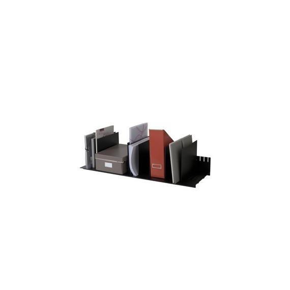 Portariviste - 10 separatori mobili - 80,2 x 27,5 x 21 cm - nero - Paperflow