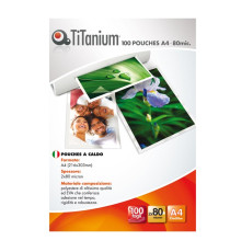 Pouches - A4 - 216x303 mm - 2x80 micron - Titanium - conf. 100 pezzi Pouches - A4 - 216x303 mm - 2x80 micron - Titanium - conf. 100 pezzi
