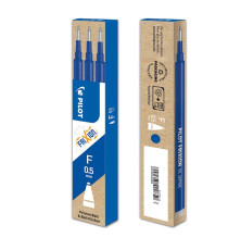 Refill sfera a scatto Frixionball Clicker - punta 0,5mm - blu - Pilot - conf. 3 pezzi
