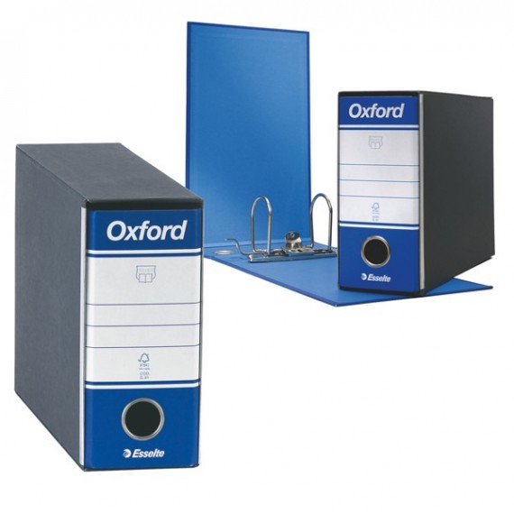 Esselte OXFORD Raccoglitore con Meccanismo N.1 in Formato Commerciale con  Dorso da 8 cm – Blu, 6 pezzi : : Cancelleria e prodotti per ufficio