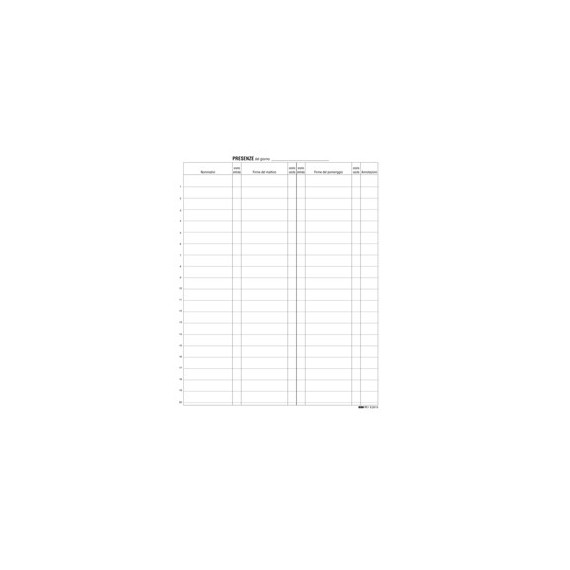 Registro Iva corrispettivi - 31 x 24,5cm - 15pg - numerate 