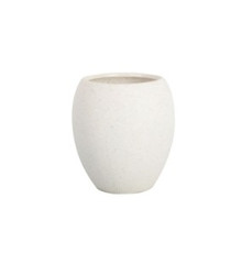 Bicchiere porta spazzolini linea Stone - bianco - King Collection Bicchiere porta spazzolini linea Stone - bianco - King Collection