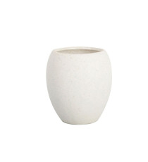 Bicchiere porta spazzolini linea Stone - bianco - King Collection Bicchiere porta spazzolini linea Stone - bianco - King Collection