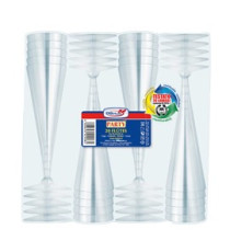 Bicchieri Flutes Diamant - riutilizzabili - trasparente - Dopla - conf. 20 pezzi Bicchieri Flutes Diamant - riutilizzabili - trasparente - Dopla - conf. 20 pezzi