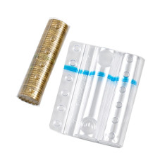 Blister portamonete - 10 cent - fascia blu - Iternet - sacchetto da 100 blister Blister portamonete - 10 cent - fascia blu - Iternet - sacchetto da 100 blister