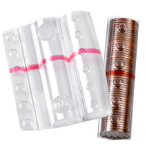 Blister portamonete - 5 cent - fascia rossa - Iternet - sacchetto da 100 blister