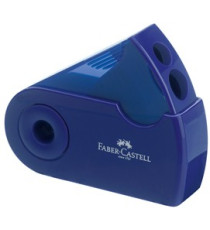 Temperamatite Sleeve con contenitore - 2 fori - con serbatoio - 70x34x20mm - rosso e blu assortiti - Faber-Castell Temperamatite Sleeve con contenitore - 2 fori - con serbatoio - 70x34x20mm - rosso e blu assortiti - Faber-Castell