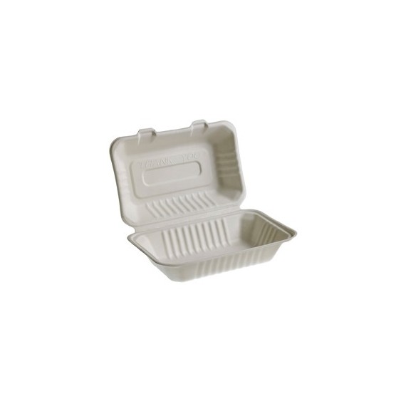 Vaschette Sandwich Take Away Bio - 23 x 15 cm - Leone - conf. 50 pezzi