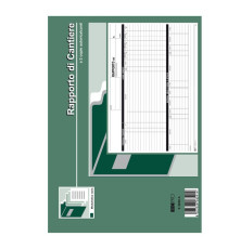 Blocco rapporto di cantiere - 50/50 fogli autoricalcanti - 21 x 30cm - Edipro Blocco rapporto di cantiere - 50/50 fogli autoricalcanti - 21 x 30cm - Edipro