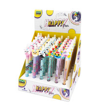 Box penne cancellabili - 4 expo da banco - fantasie assortite - Lebez - conf. 144 pezzi Box penne cancellabili - 4 expo da banco - fantasie assortite - Lebez - conf. 144 pezzi