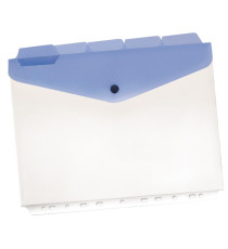 Buste a foratura universale con bottone e separatori - 21x29,7 cm - trasparente - Beautone - conf. 5 pezzi Buste a foratura universale con bottone e separatori - 21x29,7 cm - trasparente - Beautone - conf. 5 pezzi