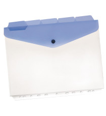 Buste a foratura universale con bottone e separatori - 21x29,7 cm - trasparente - Beautone - conf. 5 pezzi Buste a foratura universale con bottone e separatori - 21x29,7 cm - trasparente - Beautone - conf. 5 pezzi