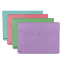 Buste con bottone Pastel - PPL - A4 - colori assortiti - Favorit Buste con bottone Pastel - PPL - A4 - colori assortiti - Favorit