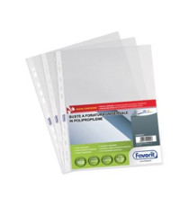 Buste forate Special PP - Air - liscio - 22x30 cm - trasparente - Favorit - conf. 100 pezzi Buste forate Special PP - Air - liscio - 22x30 cm - trasparente - Favorit - conf. 100 pezzi