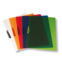 Cartellina con molla Clipper - 22x30 cm - trasparente arancio - Fellowes Cartellina con molla Clipper - 22x30 cm - trasparente arancio - Fellowes